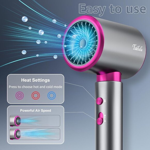 Professional 1875W High-Speed Low Noise Ionic Hair Dryer with Diffuser for Home - Picture 2 of 5
